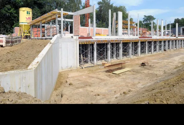 Bouwwerf met nieuwbouwproject